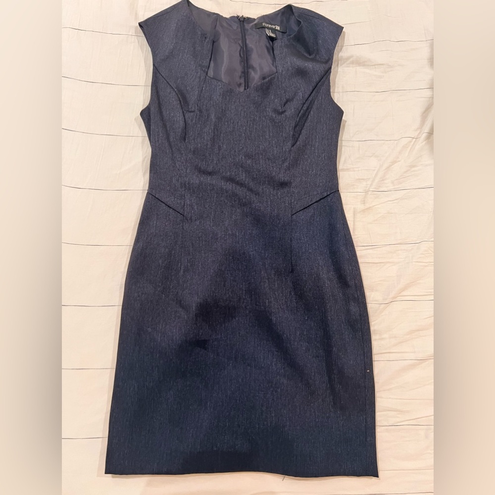 Blue night out dress knee-high